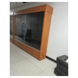 LARGE OAK DISPLAY CABINET