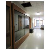 LARGE OAK DISPLAY CABINET