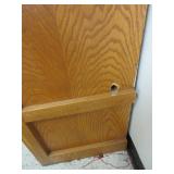LARGE OAK DISPLAY CABINET