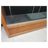 LARGE OAK DISPLAY CABINET