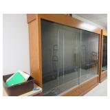 LARGE OAK DISPLAY CABINET