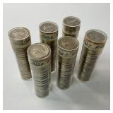 6x Rolls 1962 BU Jefferson Nickels