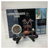 1984 Olympic Commemorative Silver Dollar w/Stamp