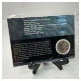 1984 Olympic Commemorative Silver Dollar w/Stamp