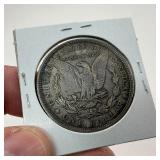1896 Silver Morgan Dollar w/Blue Toning