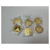 24k Gold American History Medallions