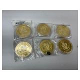 24k Gold American History Medallions