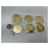 24k Gold American History Medallions
