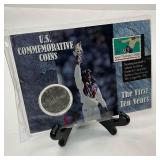 1992 U.S. Olympic Commemorative Silver Dollar w/Stamp
