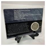 1992 U.S. Olympic Commemorative Silver Dollar w/Stamp