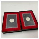 2pc 1971-S & 1972-S Proof 40% Silver Ike Dollars