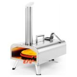 Green Party 12" Multi-Fuel Portable Wood and Gas Outdoor Pizza Oven