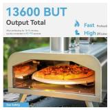 Green Party 12" Multi-Fuel Portable Wood and Gas Outdoor Pizza Oven