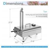 Green Party 12" Multi-Fuel Portable Wood and Gas Outdoor Pizza Oven