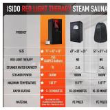 Isido Portable Steam Sauna with Red Light Therapy Lamp