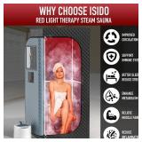 Isido Portable Steam Sauna with Red Light Therapy Lamp