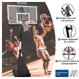 IGL Basketball Hoop with 52" Shatterproof Backboard