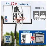 IGL Basketball Hoop with 52" Shatterproof Backboard