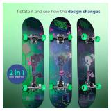 Voyager Minecraft 31" Lenticular Skateboard with Pro Trucks