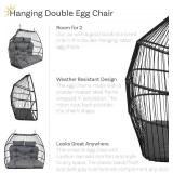 Sunnydaze Andrei Double Hanging Egg Chair