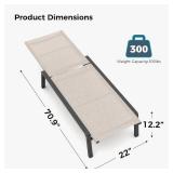 FHVIT Patio Chaise Lounge Chair Set of 2