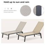 FHVIT Patio Chaise Lounge Chair Set of 2