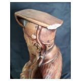 Antique Wooden Asian Figure Sculpture