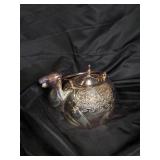 Vintage Camel Shaped Metal Teapot with Decorative Engraving
