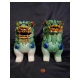 Pair of Ceramic Foo Dog Statues