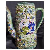 Vintage Hand-Painted Ceramic Teapot with Intricate Designs