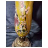 Vintage Table Lamp with Hand-Painted Asian Motif