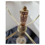 Vintage Table Lamp with Hand-Painted Asian Motif