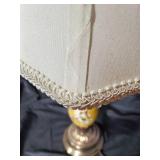 Vintage Table Lamp with Hand-Painted Asian Motif