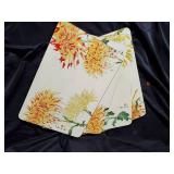 Set of Floral Patterned Placemats with Cork Backing