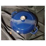 Blue Enamel Cast Iron Dutch Oven with Lid