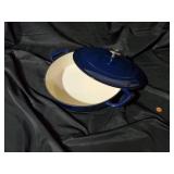 Blue Enamel Cast Iron Dutch Oven with Lid
