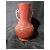 Large Decorative Ceramic Vase with Intricate Handles