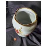 Vintage Hand-Painted Ceramic Vase with Floral Design