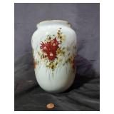 Vintage Hand-Painted Ceramic Vase with Floral Design