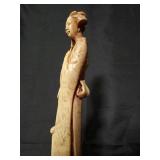 Vintage Oriental Lady with Fan Figurine