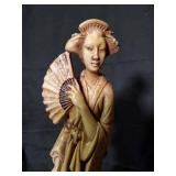 Vintage Oriental Lady with Fan Figurine