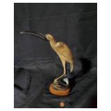 Hand-Carved Wooden Bird Sculpture