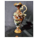 Vintage Hand-Painted Porcelain Vase with Samurai Design