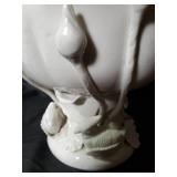 Vintage Ceramic Decorative Bowl with Floral and Bird Design