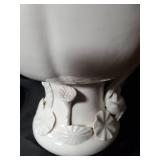 Vintage Ceramic Decorative Bowl with Floral and Bird Design