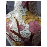 Vintage CloisonnÃ© Vase with Floral Design