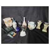 Assorted Ceramic and Glass Decorative Items Collection