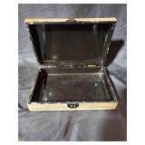 Vintage Wooden Trinket Box with Ornate Design