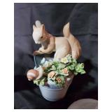 Lot of 3 Lladro Porcelain Animal Figurines - Duck, Squirrel, and Bird