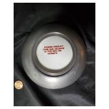 Vintage Japanese Porcelain Dish Hand Decorated in Hong Kong